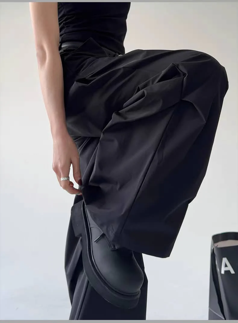 Layered Pleat Tech Pants - Image 2