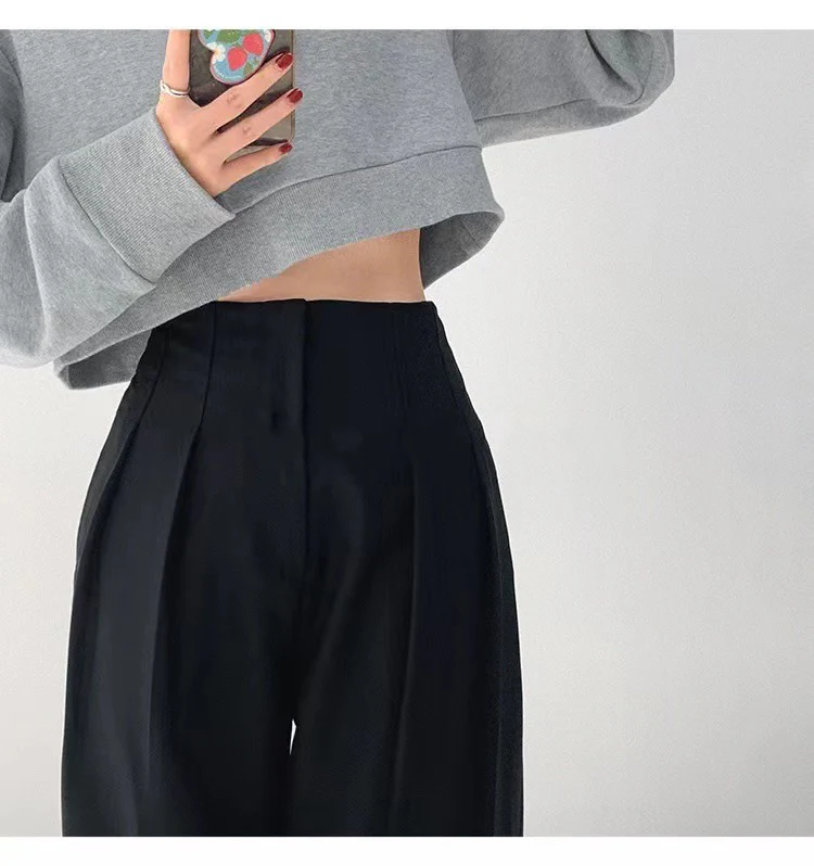 Pleated Detail High Waist Pants - Image 2