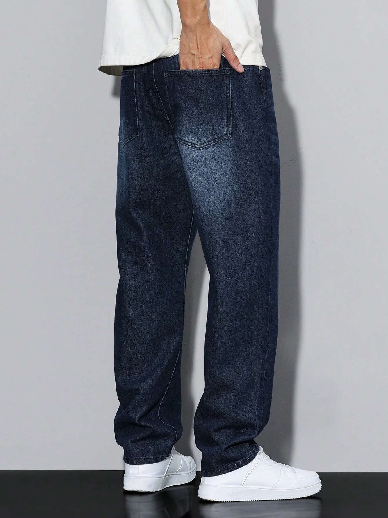 Raw Indigo Straight Fit Jeans - Image 2